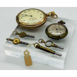 Two brass pocket watches