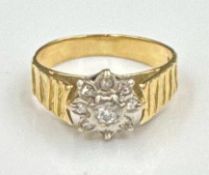An 18ct gold and diamond ring, approximate weight 4.4g.