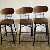 Three farm house bar stools