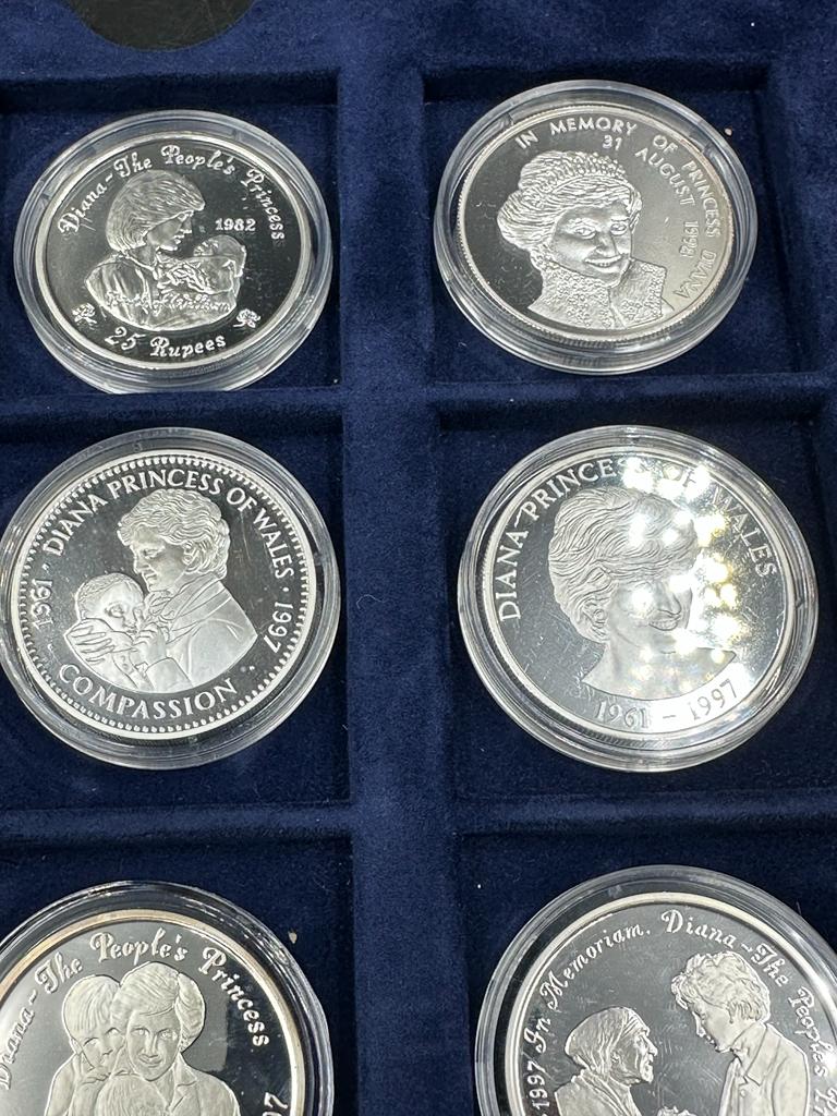 Eleven silver collectable Crown coins celebrating the life of Princess Diana by the Westminster - Image 4 of 6