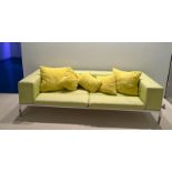 A sofa in lime green by B & B Italia outdoor springtime range (H73cm W260cm D97cm) Condition Report