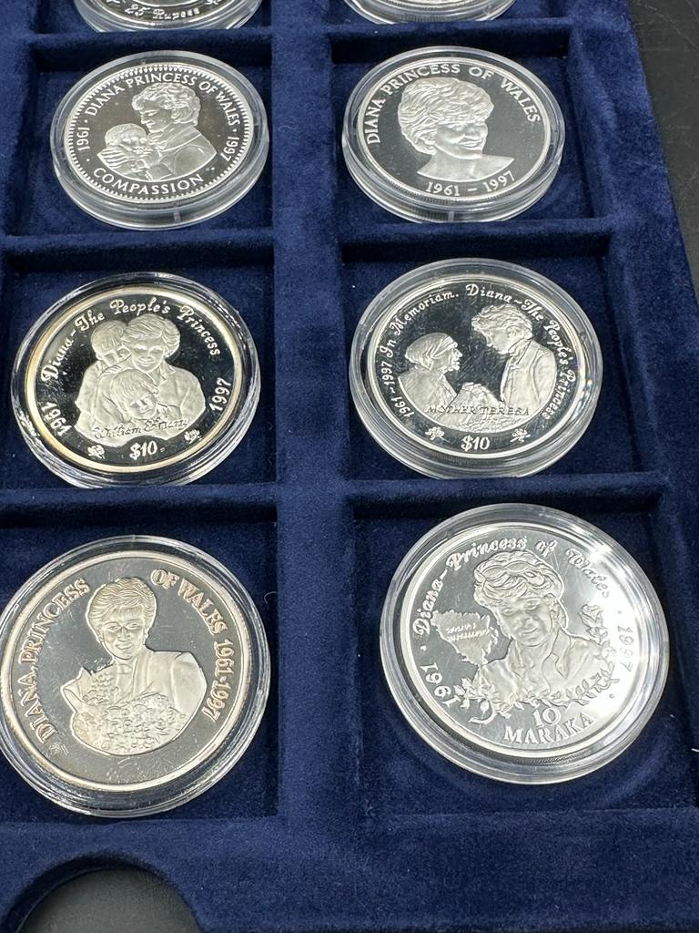 Eleven silver collectable Crown coins celebrating the life of Princess Diana by the Westminster - Image 3 of 6