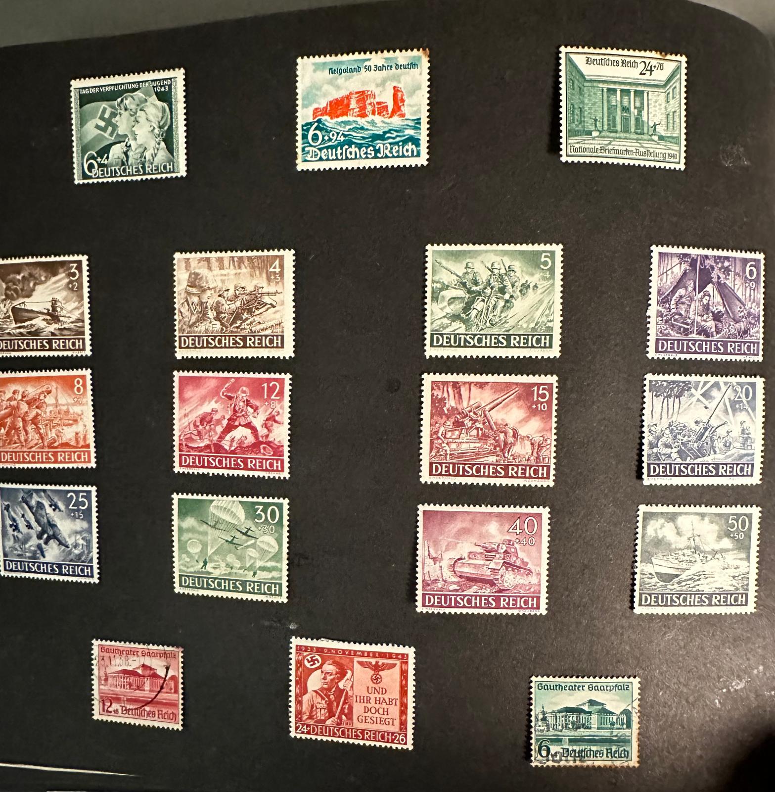 A WWII era German stamp album with a range of various stamps, denominations and issues. - Image 11 of 11