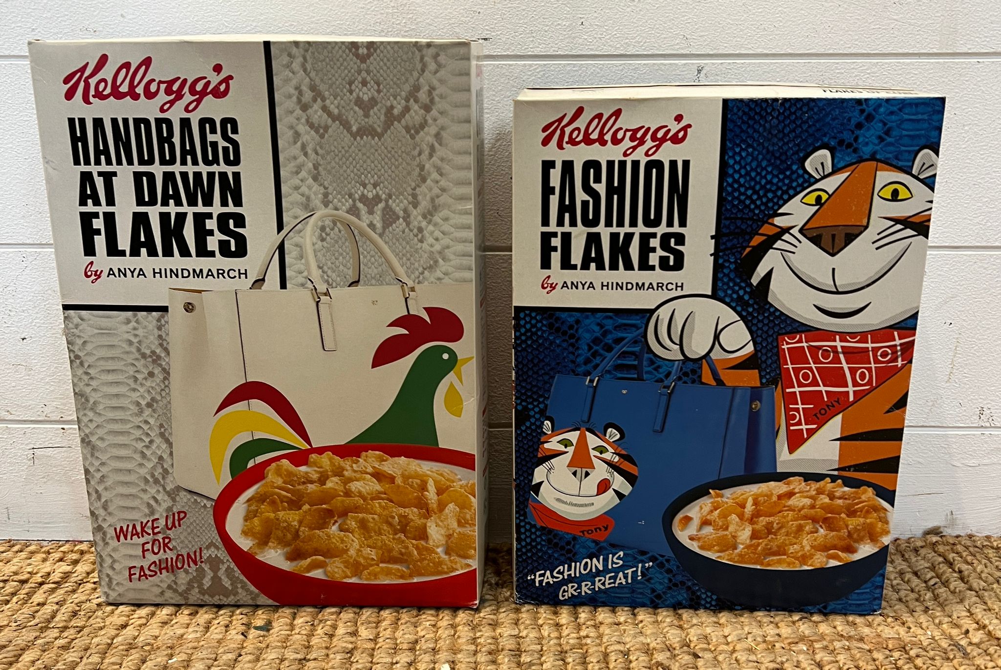 Two boxes of Kelloggs Anya Hindmarch special editions cornflakes boxes unopened - Image 2 of 3