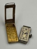 9ct gold watch AF, approximate weight of case without movement 4.5g.