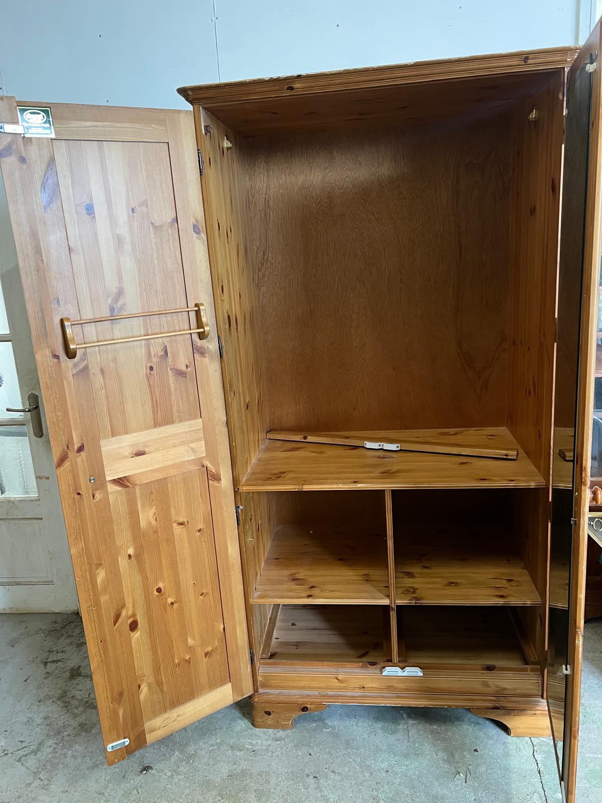 A pine double wardrobe by Ducal (H192cm W98cm D61cm) Condition Report Wear and scratches throughout, - Image 3 of 7