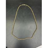 A 9ct gold Figaro style chain (Total weight 18.2g)