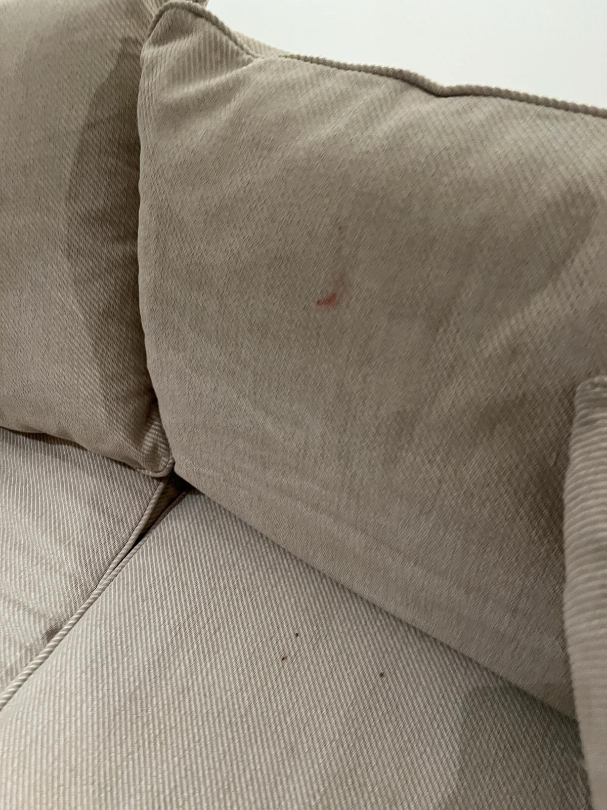 A large two seater Collins and Hayes sofa (H74cm W214cm D95cm SH42cm) Condition Report stains - Image 6 of 13
