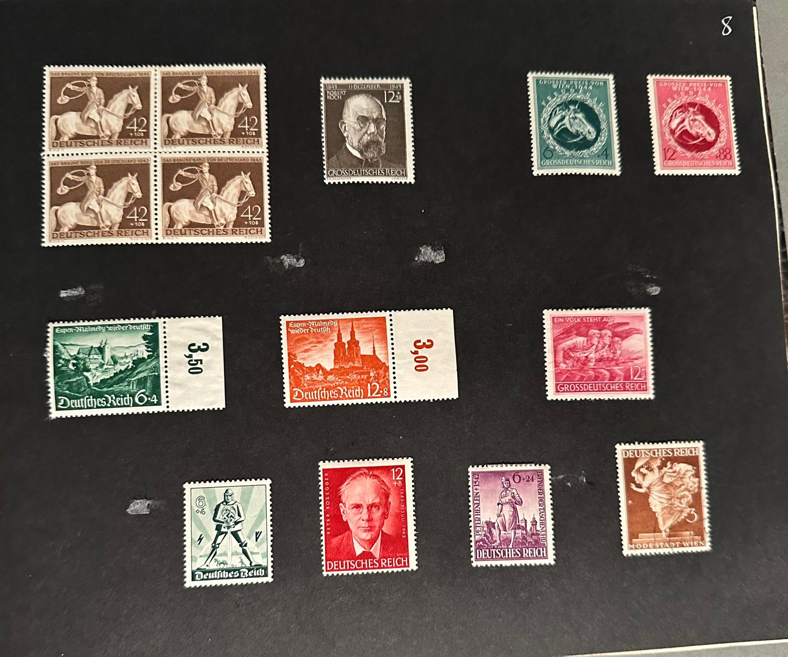 A WWII era German stamp album with a range of various stamps, denominations and issues. - Image 3 of 11