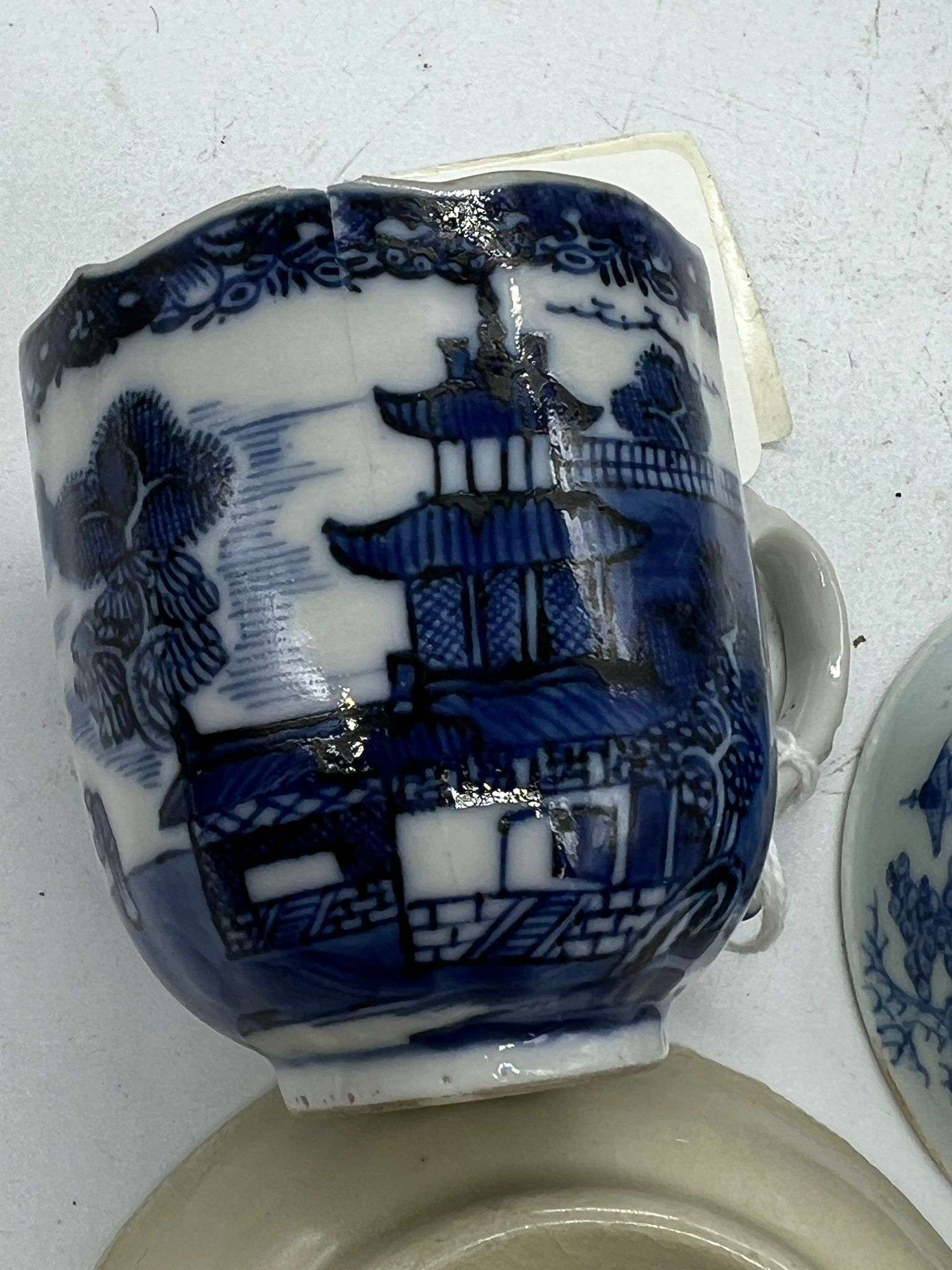 Three pieces of porcelain including cups and saucers - Image 2 of 6