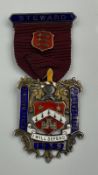 A Masonic enamel and silver gilt jewel dated for 1939.