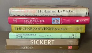 A selection of Art and architecture books to include Sickert, Staffordshire figures and Vatican