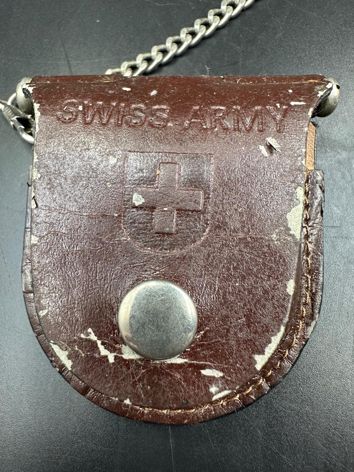 A Swizz Army pocket watch in leather carry case. - Image 3 of 4