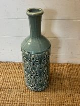 A decorative blue cut out bottle (H47cm)
