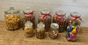 A selection of sweet jars