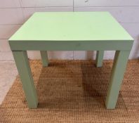 A mint green Ikea side table (H46cm W55cm D55cm)