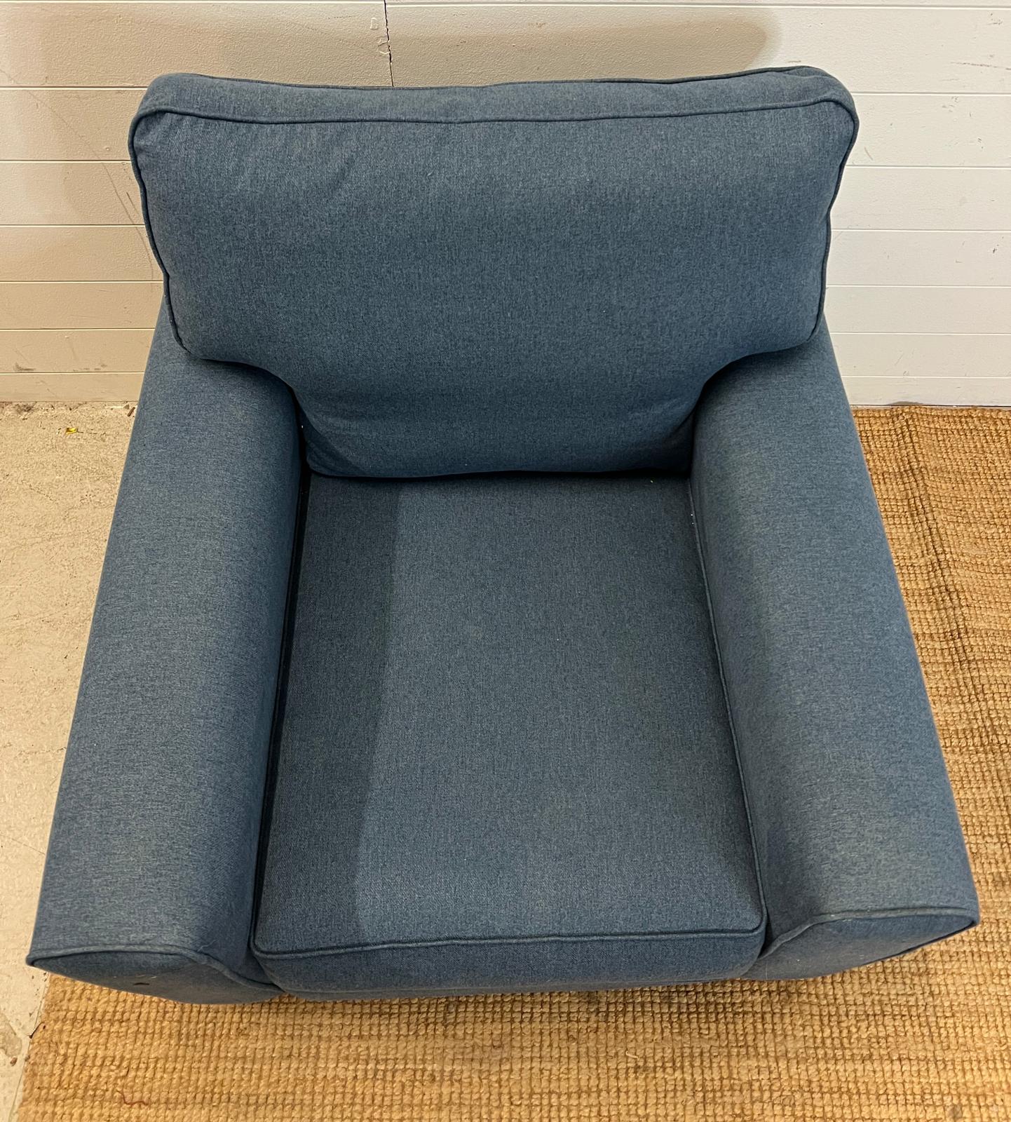 A blue arm chair by Thorngate - Image 4 of 4
