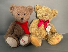 Two Hamleys toy shop teddy bears
