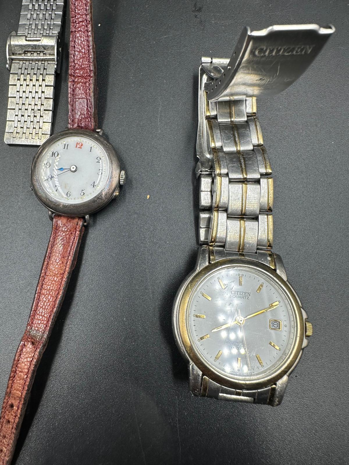 A selection of ten various wristwatches makers to include Seiko, Citron, Slazenger, Citizen etc. - Image 3 of 5