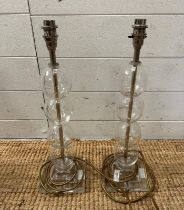 A pair of glass bobble lights