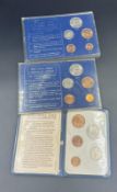 Three sets of Britain's First Decimal Coinage