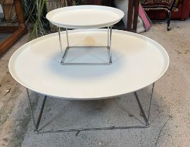 B and B Italia Maxalto tables model Fat Fat designed by Patricia Urquiola, one large and one