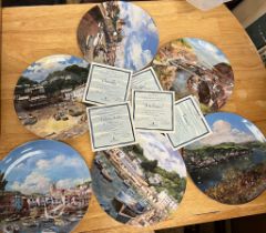 Six Wedgewood collector plates "Safe Harbours"