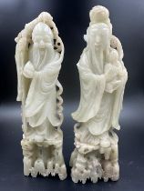 Two Chinese carved sea stone figures AF