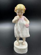 A small Royal Worcester figurine a young girl titles "Only Me"