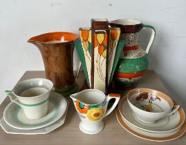 A selection of Myott china including vases, jugs and tea cups