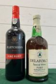 A Bottle of Fletcher's fine Ruby Port and a Bottle of Delaforce Special White Port