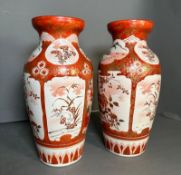 Two Japanese Kotani ware vases (H38cm)