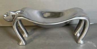 A fruit bowl sculpture of a man by South African artist Carol Boyes