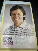 An autograph book with a number of 1980's tv start autographs to include Roy Castle, Keith Chegwin