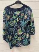 A Biba, size 10 Floral top, dark blue