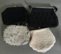 A selection of four ladies vintage handbags