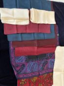 A selection of silk handkerchief by assorted makers to include Gieves and Hawkes
