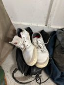 A selection of recreational footwear in sizes 11 and 12 UK. Wellies, golf shoes and hiking boots