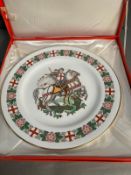 Spode plate featuring Saint George the Patron Saint of ENGLAND
