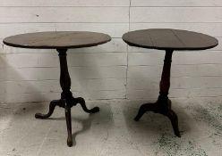 Two pedestal tables AF (Largest H70cm Dia 70cm)