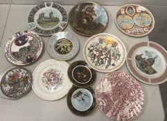 A collection of collectable plates various makers