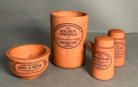 Terracotta pottery, kitchen collection, pots and jugs