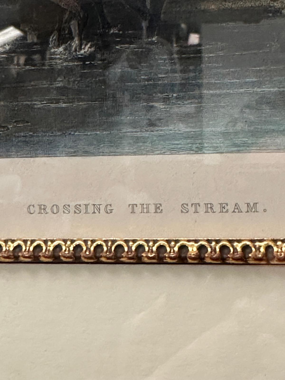 A hand coloured steel engraving titled "Crossing The Stream" by Sir AW Callcott - Image 5 of 5