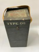 A H Hughes & Son hand bearing compass No 140 in wooden carry box