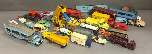 A quantity of vintage Dinky Diecast model vehicles (some playworn)