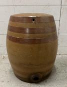 An 19th Century stoneware spirit barrel H43cm