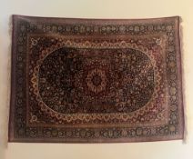 A fine silk Kashmir rug, North India 127cm x 177cm