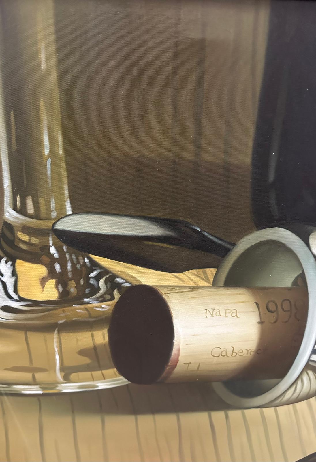 A wine inspired limited edition Thomas Arvid canvas (Framed size 115cm x 84cm) - Image 2 of 3