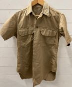 Military work shirts with navel badge to sleeve