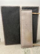 A super king divan bed in taupe velvet and a Hypnos super king mattress